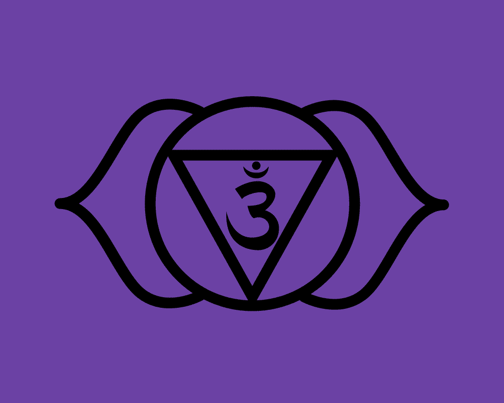 Third Eye Chakra symbol and indigo colour