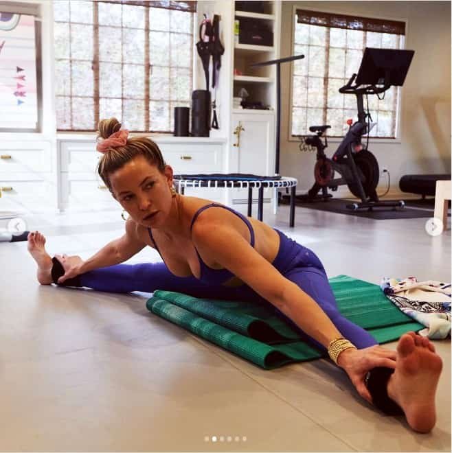 Kate Hudson doing yoga